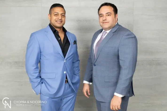 personal injury attorneys Sameer Chopra and Alex Nocerino
