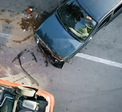 car accident overhead
