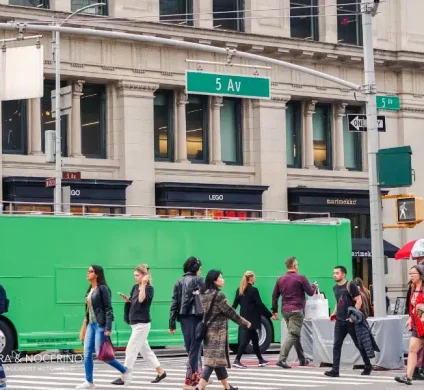 pedestrians in NYC